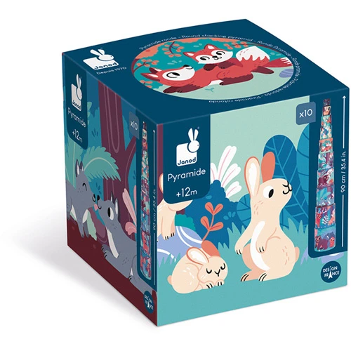 Janod Stapeltoren Bosdieren 2 Janod Stapeltoren Bosdieren - Afbeelding 2