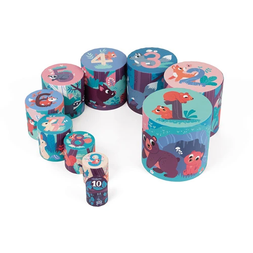 Janod Stapeltoren Bosdieren 3 Janod Stapeltoren Bosdieren - Afbeelding 3