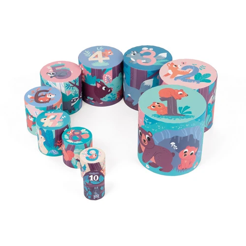 Janod Stapeltoren Bosdieren 4 Janod Stapeltoren Bosdieren - Afbeelding 4