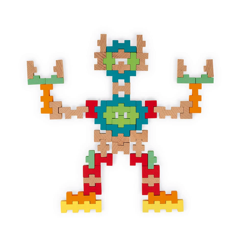 Janod Constructiespel Blokken Hout 100-delig 6 Janod Constructiespel Blokken Hout 100-delig - Afbeelding 6