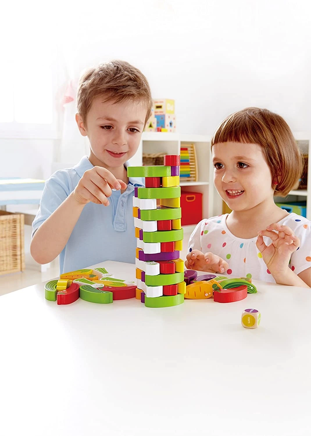 Hape Stapelspel Groente Hout 4 Hape Stapelspel Groente Hout - Afbeelding 4