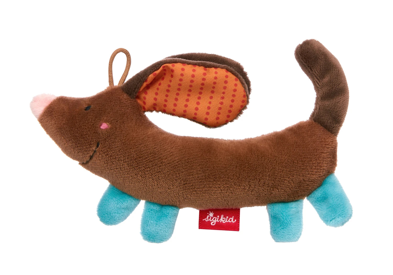 Sigikid Grijpfiguur Squeaker Hond Red Stars 1 Sigikid Grijpfiguur Squeaker Hond Red Stars