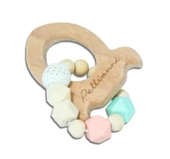 Pellianni Bijtring Rammelaar Raket Pastel Hout