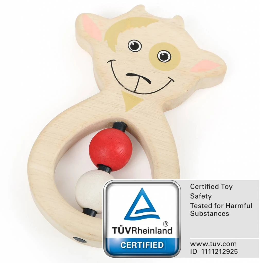 Small Foot Grijpfiguur Grijpring Geit Hout 1 Small Foot Grijpfiguur Grijpring Geit Hout