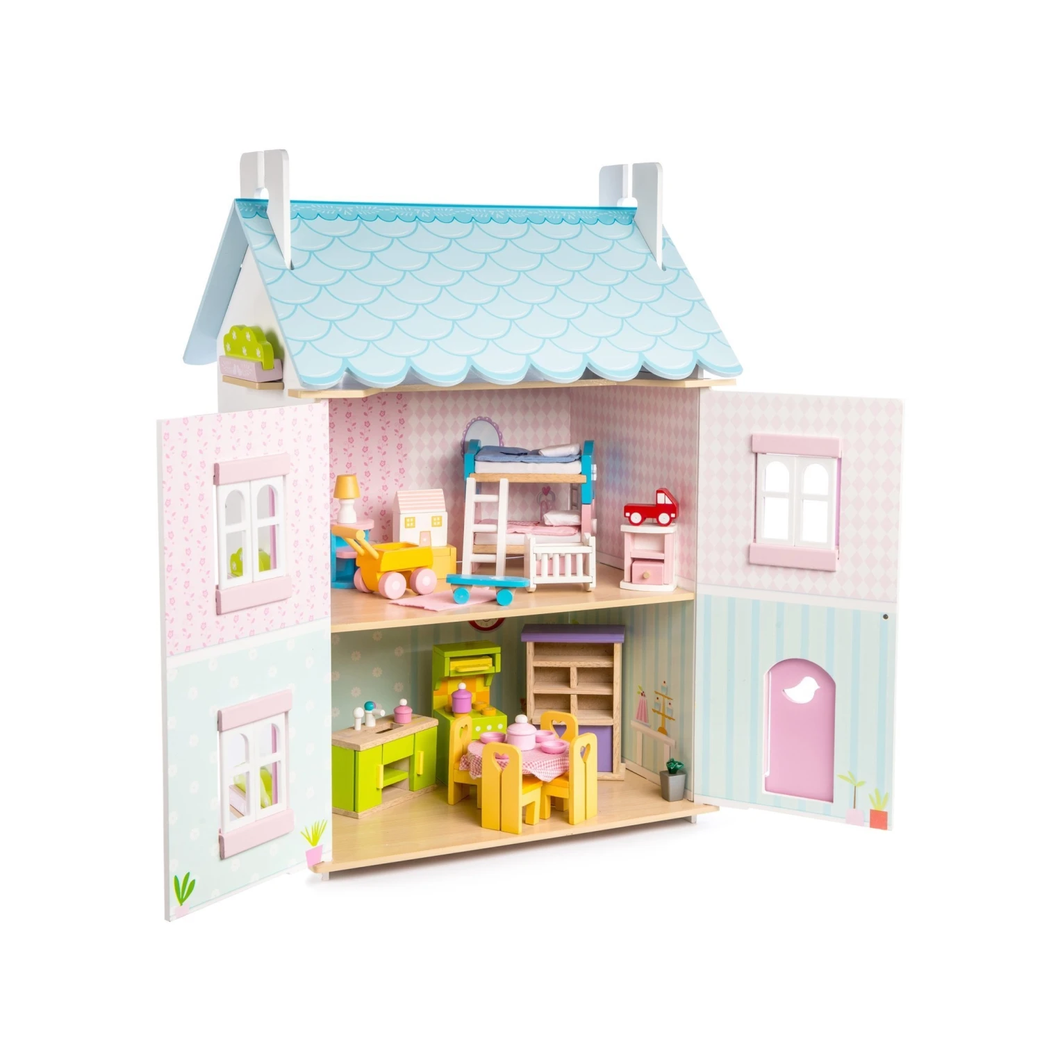 Le Toy Van Poppenhuis Blue Bird Cottage & Furniture 4 Le Toy Van Poppenhuis Blue Bird Cottage & Furniture - Afbeelding 4