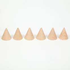 Grapat Houten Cones Natuurlijk Set 6-delig 16-149