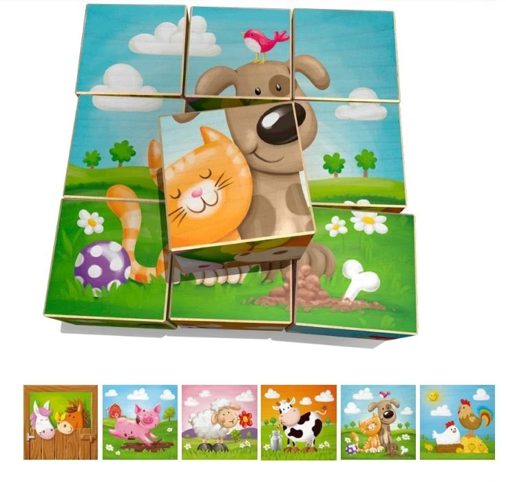 Weizenkorn Blokkenpuzzel Boerderijdieren Hout 2 Weizenkorn Blokkenpuzzel Boerderijdieren Hout - Afbeelding 2