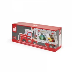 Janod Vrachtwagen Met Racewagens Story Hout 5 Janod Vrachtwagen Met Racewagens Story Hout -Speelgoed Winkel image 2940