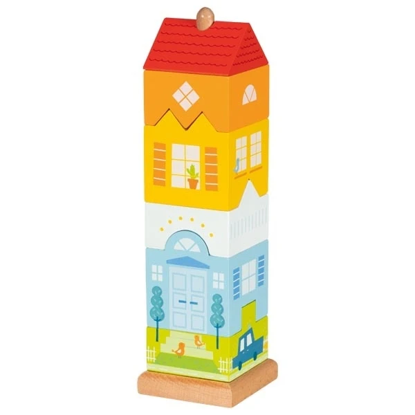 GOKI Stapeltoren Huis Hout 1 GOKI Stapeltoren Huis Hout