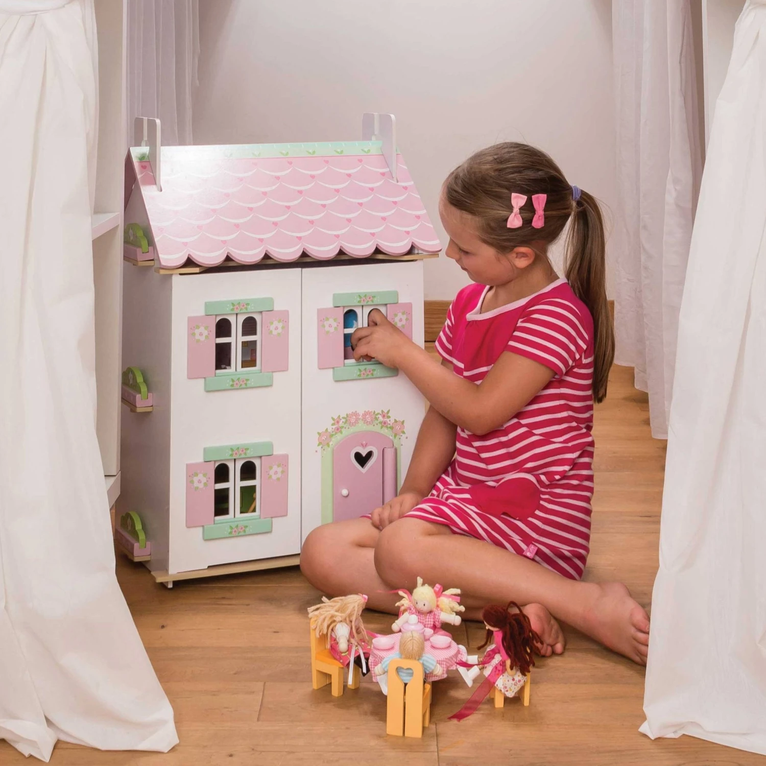 Le Toy Van Poppenhuis Sweetheart Cottage & Furniture 4 Le Toy Van Poppenhuis Sweetheart Cottage & Furniture - Afbeelding 4