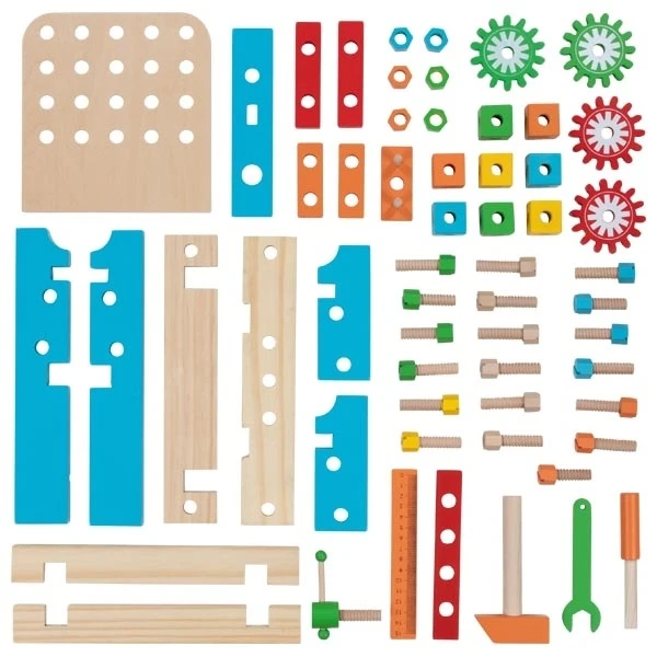 GOKI Mijn Eerste Werkbank Hout 5 GOKI Mijn Eerste Werkbank Hout - Afbeelding 5