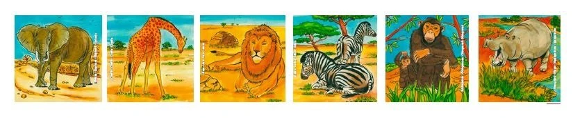 Weizenkorn Blokkenpuzzel Afrika Dieren Hout 2 Weizenkorn Blokkenpuzzel Afrika Dieren Hout - Afbeelding 2