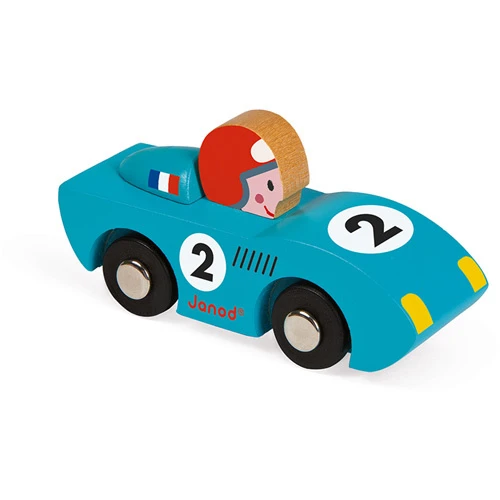 Janod Race Auto Story Rood Of Blauw Hout 2 Janod Race Auto Story Rood Of Blauw Hout - Afbeelding 2