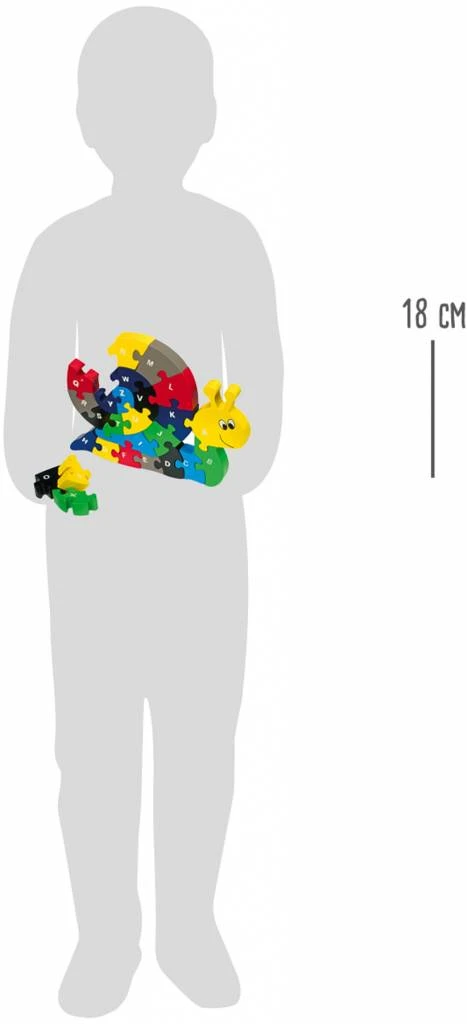 Small Foot Puzzel Alfabet Slak Hout 2 Small Foot Puzzel Alfabet Slak Hout - Afbeelding 2