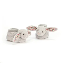 Jellycat Slofjes Blossom Silver Bunny Booties