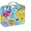 Janod Puzzel Wereld Dubbelzijdig In Opbergkoffer 208 Pcs