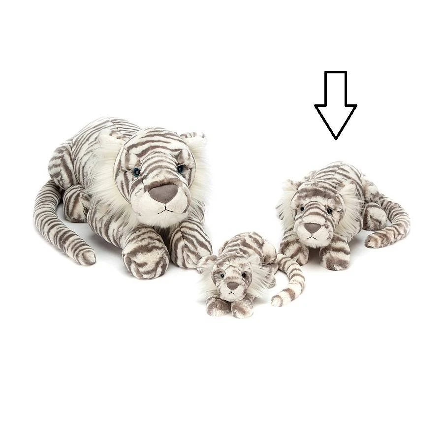 Jellycat Knuffel Tijger Sacha Snow 2 Jellycat Knuffel Tijger Sacha Snow - Afbeelding 2