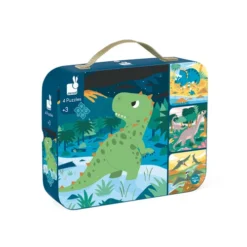 Janod Puzzel Dinosaurus 4-delig In Opbergkoffer -Speelgoed Winkel image 375