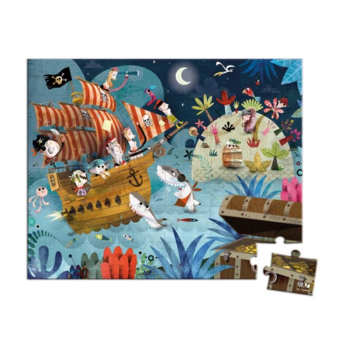 Janod Puzzel Piraten In Opbergkoffer 36 Pcs 2 Janod Puzzel Piraten In Opbergkoffer 36 Pcs - Afbeelding 2