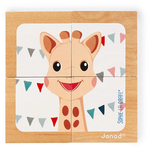 Janod Blokkenpuzzel Sophie De Giraf Hout 3 Janod Blokkenpuzzel Sophie De Giraf Hout - Afbeelding 3