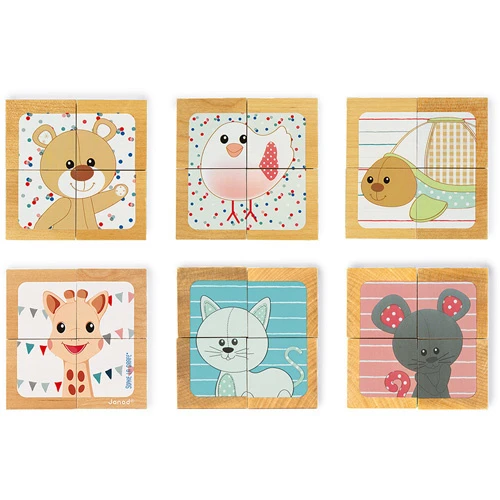 Janod Blokkenpuzzel Sophie De Giraf Hout 4 Janod Blokkenpuzzel Sophie De Giraf Hout - Afbeelding 4