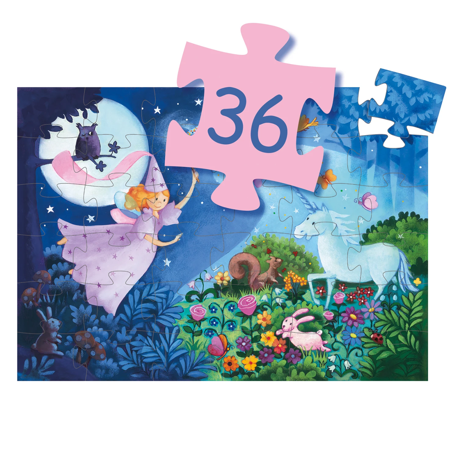 Djeco Puzzel De Fee En De Unicorn 36pcs 2 Djeco Puzzel De Fee En De Unicorn 36pcs - Afbeelding 2
