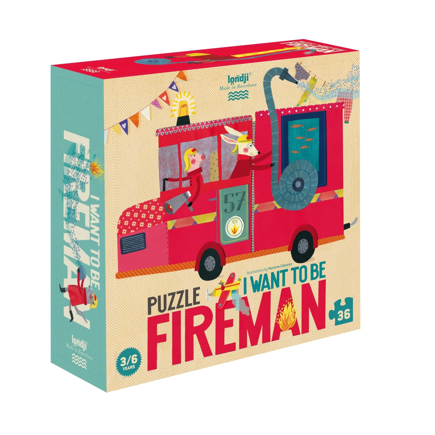 Londji Puzzel I Want To Be Firefighter 36 Pcs 1 Londji Puzzel I Want To Be Firefighter 36 Pcs
