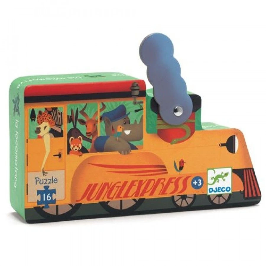 Djeco Puzzel Trein Junglexpress 16 Pcs 1 Djeco Puzzel Trein Junglexpress 16 Pcs