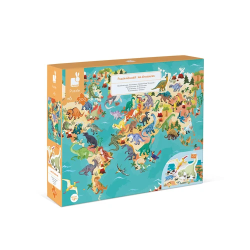 Janod Reuzenpuzzel Educatief Dinosaurussen 200 Pcs 4 Janod Reuzenpuzzel Educatief Dinosaurussen 200 Pcs - Afbeelding 4