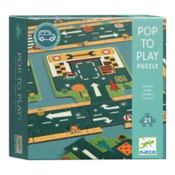 Djeco Pop To Play Puzzel Roads 21 Pcs 9 Djeco Pop To Play Puzzel Roads 21 Pcs -Speelgoed Winkel image 583