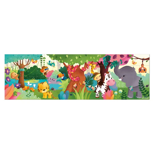 Janod Puzzel Panorama Jungle In Opbergkoffer 4 Janod Puzzel Panorama Jungle In Opbergkoffer - Afbeelding 4