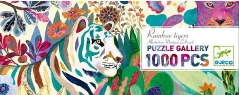 Djeco Puzzel Regenboog Tijgers 1000 Pcs 2 Djeco Puzzel Regenboog Tijgers 1000 Pcs - Afbeelding 2