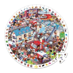 Janod Puzzel Brandweer In Opbergkoffer 208 Pcs