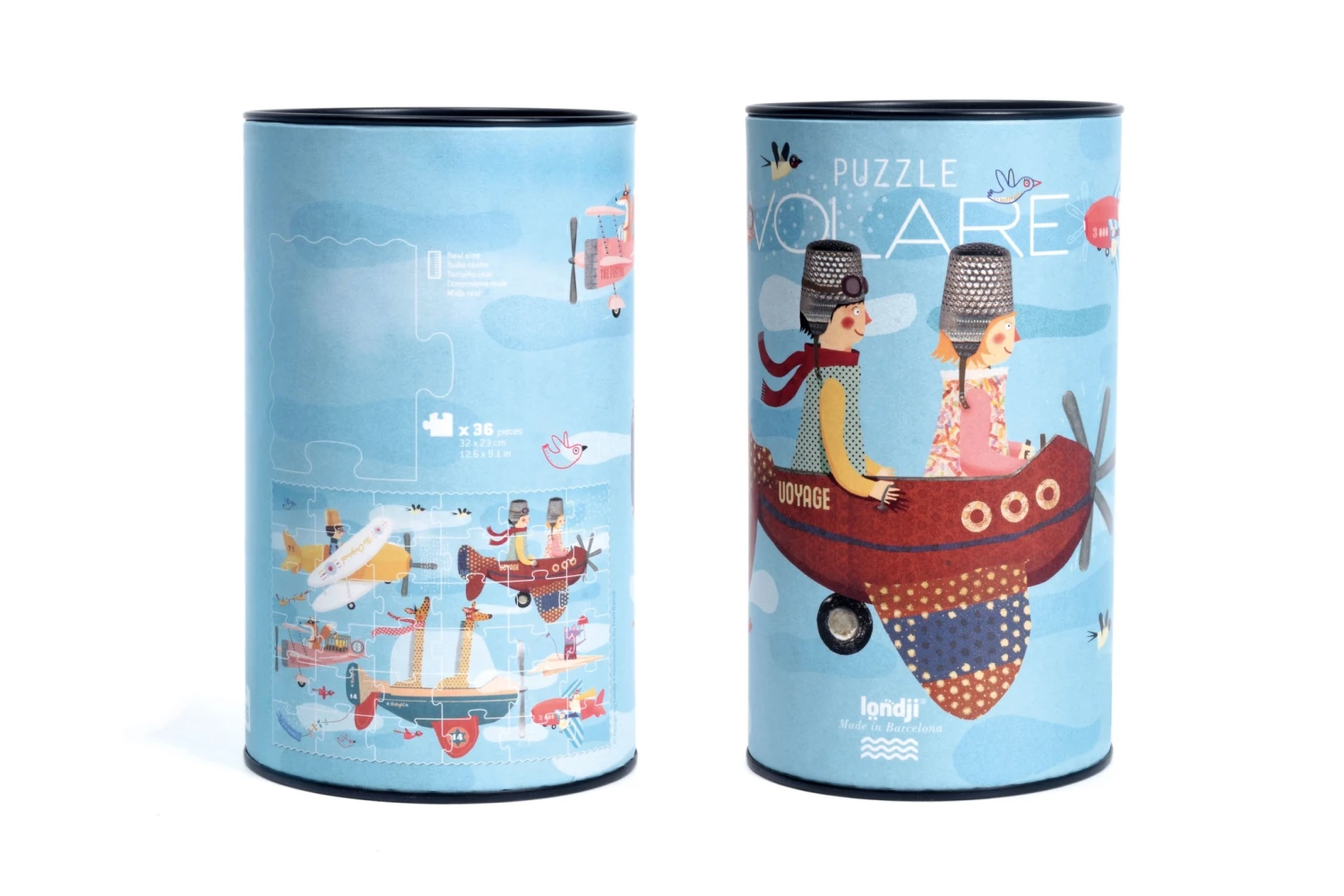 Londji Puzzel Luchtvaart Volare In Opbergkoker 36 Pcs 3 Londji Puzzel Luchtvaart Volare In Opbergkoker 36 Pcs - Afbeelding 3