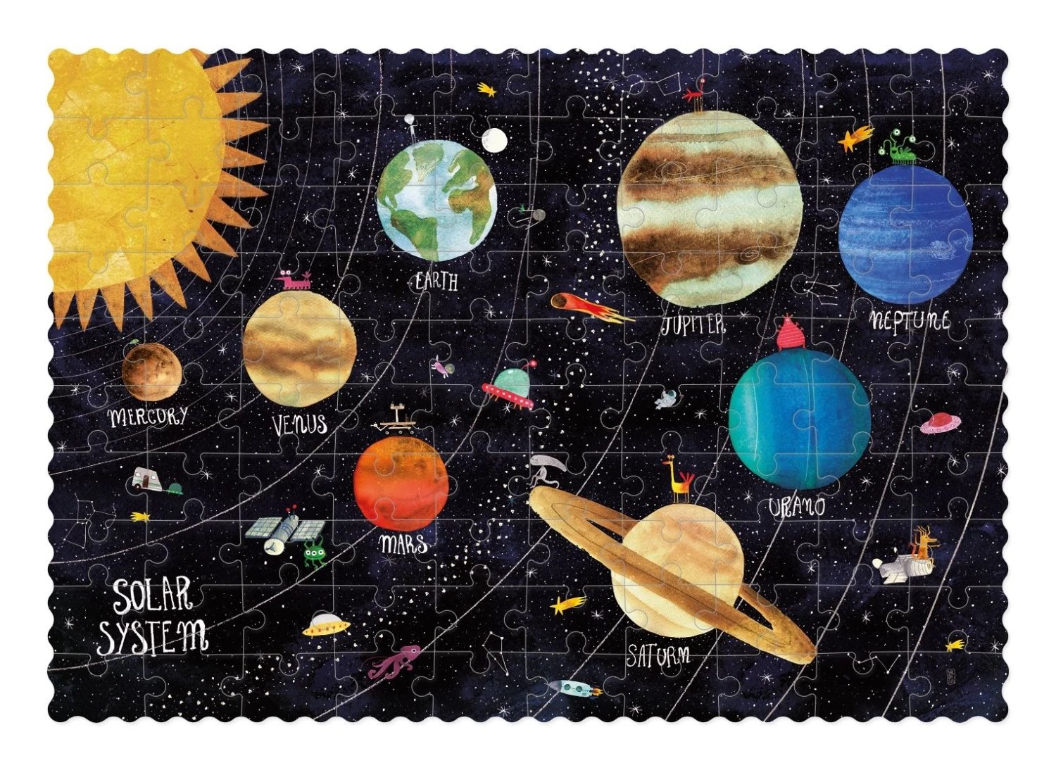 Londji Pocket Puzzel Discover The Planets 100 Pcs 2 Londji Pocket Puzzel Discover The Planets 100 Pcs - Afbeelding 2