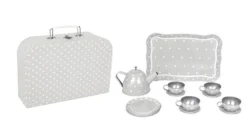 JaBaDaBaDo Theeservies Tinnen Grijs